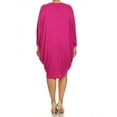 thumbnail image 4 of MOA Collection Women's Plus Size Casual Loose Fit Dolman Sleeve Midi Dress, 4 of 5