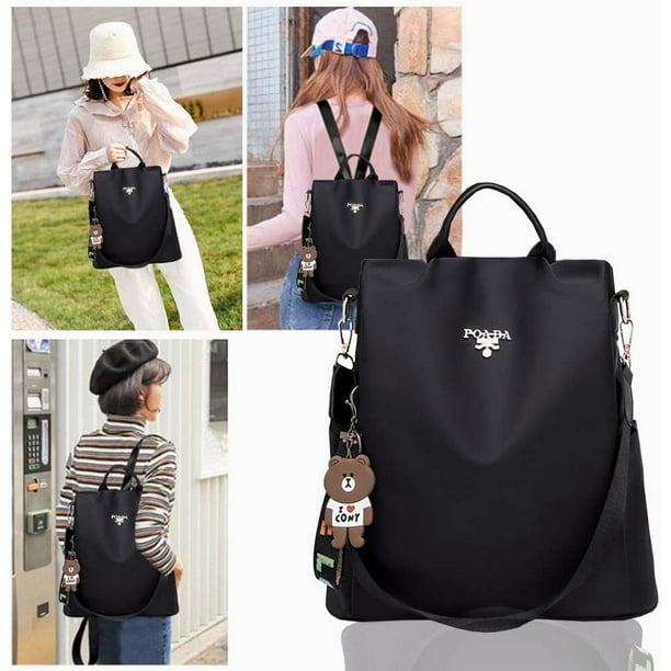 Mochila Mujer Moda Oxford Impermeable correas hombro moda NEGRO Oxford Bolso mochila oxford Walmart en linea