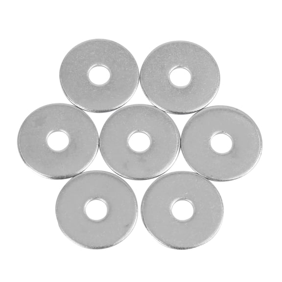 55pcs M6 x 25mm x1.5mm Stainless Steel Car Fastener Sealing Flat Washer Gaskets Silver Tone