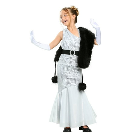 Girls Silver Movie Star Costume
