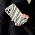 thumbnail image 2 of Compatible for iPhone 12/12 Pro Case 3D Fold Wave Cute Sparkle Glitter Fashion Luxury Soft TPU Shockproof Protect Women Girl Teen Phone Case for iPhone 12/12 Pro 6.1''-Silver, 2 of 14