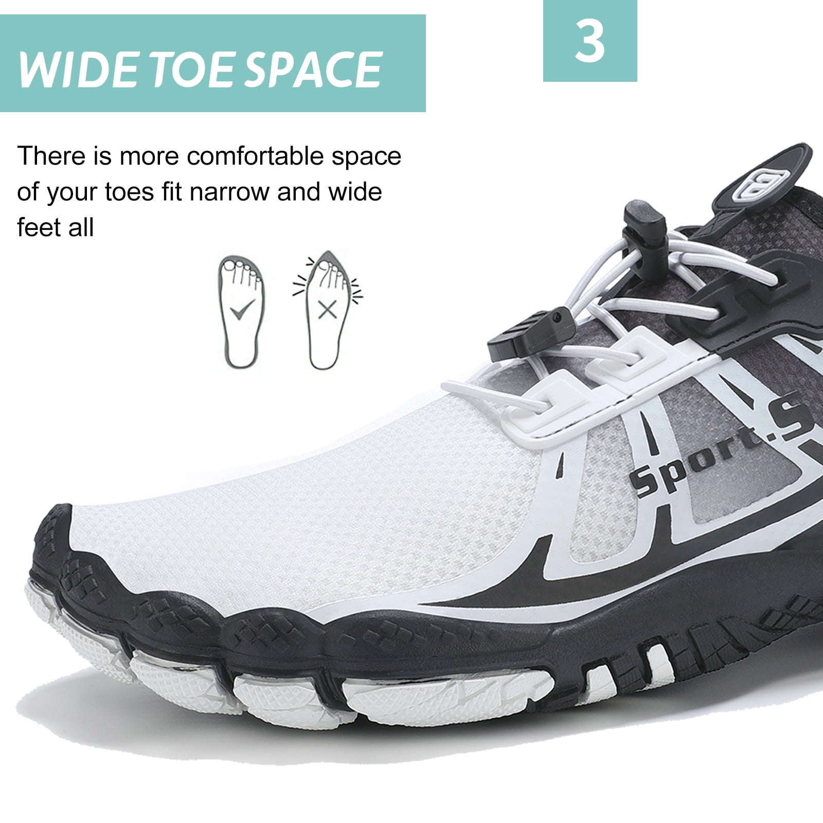 OUSIMEN Water Shoes Womens Mens Quick-Dry Non-Slip Soft Barefoot Swimming Shoes Aqua Sports Outdoor Beach Surfing Diving Hiking Yoga Shoes