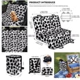 thumbnail image 6 of Garronmavis 3 PCS Car Seat Cover Dog Car Seat Cover for Back Seat Dog Bandanas Car Trash Bag Hanging Pet Car Seat Protection for Most Cars Trucks SUVs Black And White Cow Print, 6 of 6