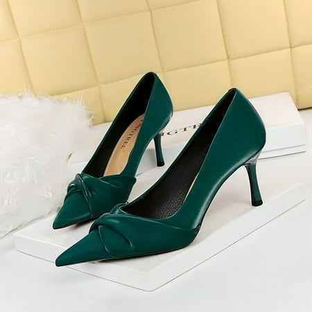 

Women‘s Sexy Fashion High Heels Pointed Closed Toe Twisted Solid Color Pumps Women‘s Footwear