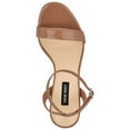thumbnail image 3 of NINE WEST Womens Brown Patent Ankle Strap Padded Loola Round Toe Stiletto Buckle Dress Heeled Sandal 9.5 M, 3 of 4