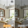 thumbnail image 2 of Black Chandelier Farmhouse Candle 6-Light Dining Room Lighting Fixtures Modern Farmhouse Chandelier, 2 of 8