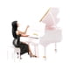 thumbnail image 2 of Figura de pianista a escala 1/64, modelo de escena callejera, kits de construcción DIY con piano pintado para blanco negro, 2 of 9