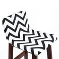 thumbnail image 2 of Chelsea Contemporary Wood/Fabric Barstool - Black/White Chevron, 2 of 4