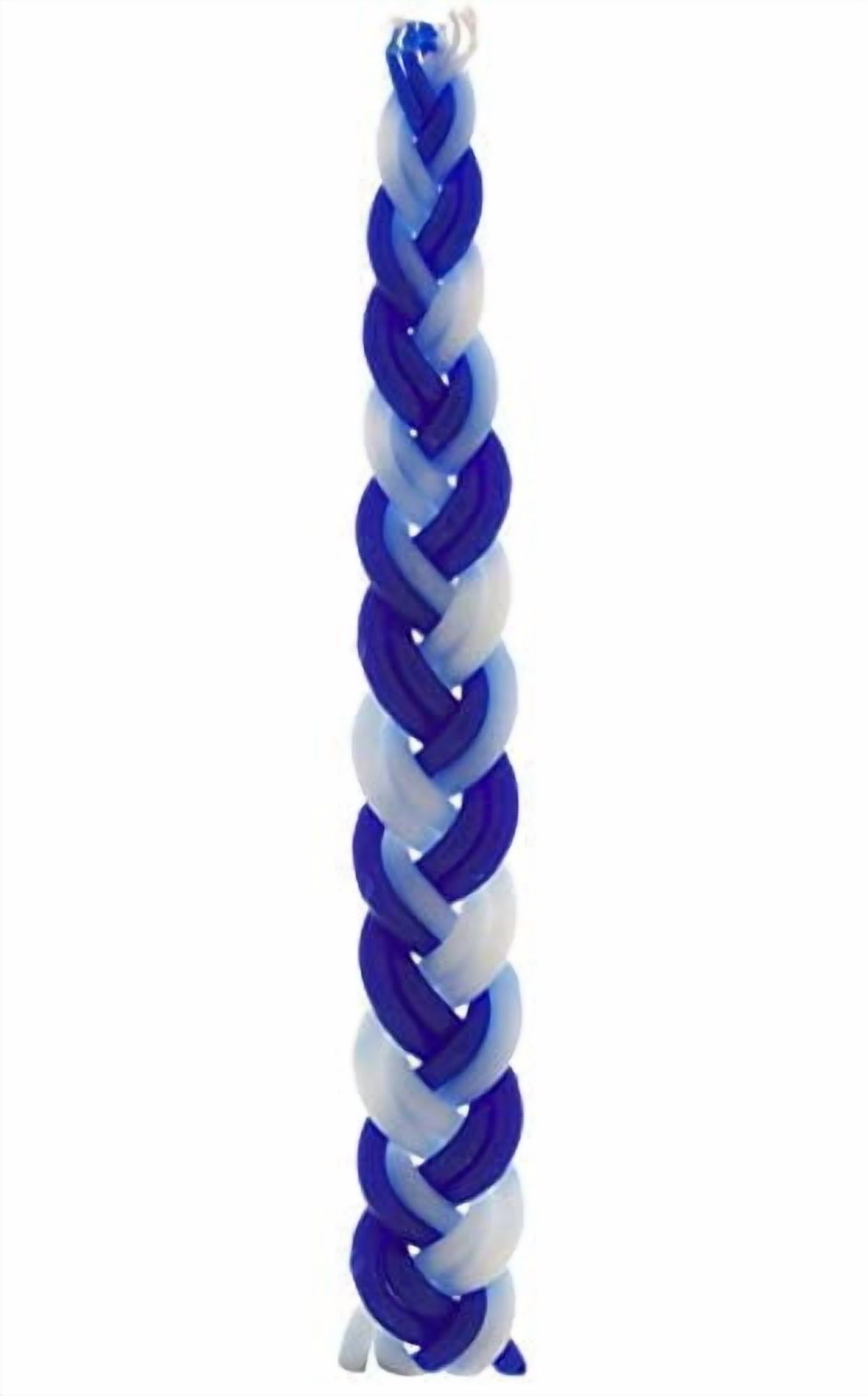 Set of 3 Blue and White Braided Havdalah Wax Candle