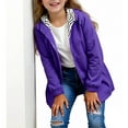 thumbnail image 3 of Mgmyaa Kids Waterproof Rain Jacket Lightweight Windbreaker Hooded Raincoat Outdoor Reversible Water-Resistant Coat, 3 of 6