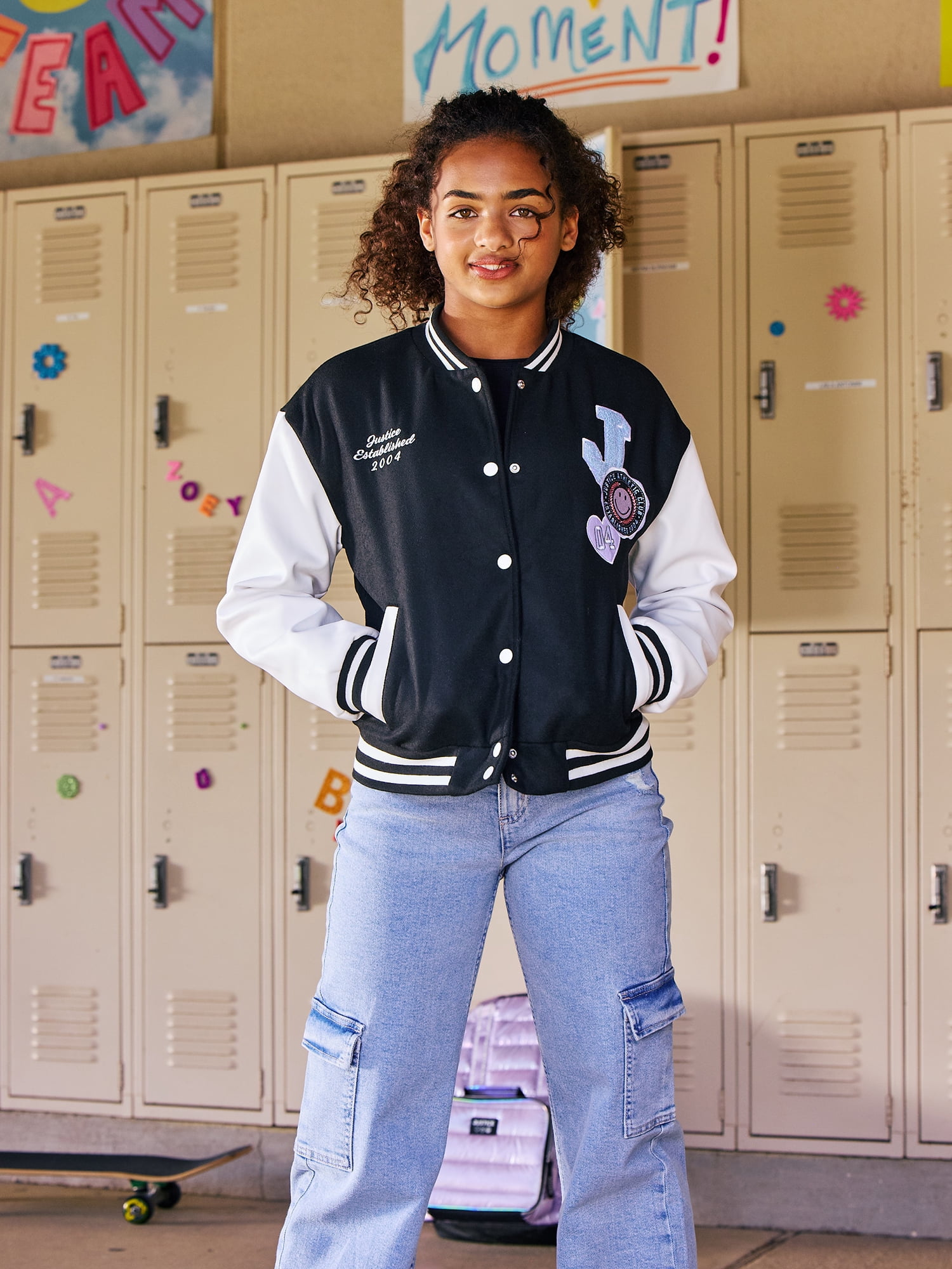 Justice Girls Full Zip Bomber, Sizes XS - XLP