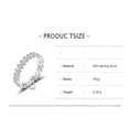 thumbnail image 4 of Womens S925 Silver Lucky Eye Diamond-Studded Ring: Geometric Design, Micro Inlay, Affordable Luxury, Polka Dot Elements, 4 of 10