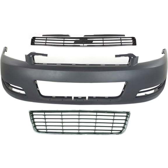 Suitable for 2006-2011 Chevrolet Impala Front Bumper Cover Kit with Grille - Primed for LS Model