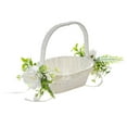 thumbnail image 1 of Cesta de Niña de Flores, Cesta de Encaje de , Cesta Tejida, Cestas de Boda Elegantes, Cesta de Flores de Satén para Banquete de Estilo C, 1 of 8
