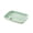 Green, variant on Divided Meal Tray, Plastic Food Plate, Lightweight Dinner Service Trays with 2 Compartments for Campus Hospital Use, 7" x 10"