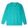 thumbnail image 3 of Atogsazn Womens Zip Up Sweatshirt Oversized Casual Long Sleeve Jacket Loose Fit Sweater Lightweight Tops with Pocket Mint Green S Fashion, 3 of 5