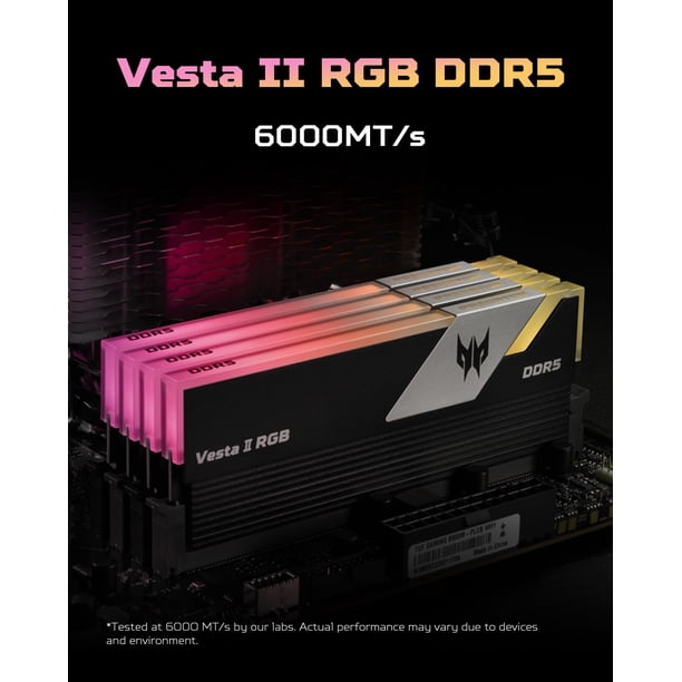 RAM Acer Predator Vesta II RGB DDR5 32GB 6000MHz CL36 - Walmart.ca