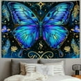 thumbnail image 2 of Shiartex  Blue Butterfly Tapestry Boho Floral Tapestries Botanical Moon Phase Tapestry Aesthetic Large Tapestry Teal Wall Tapestry for Bedroom Living Room Dorm Painting, 2 of 6