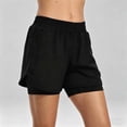 thumbnail image 2 of Uobin Women's 2 in 1 Running Shorts Quick Dry Athletic Gym Workout Shorts with Liner Phone Pockets, 2 of 9