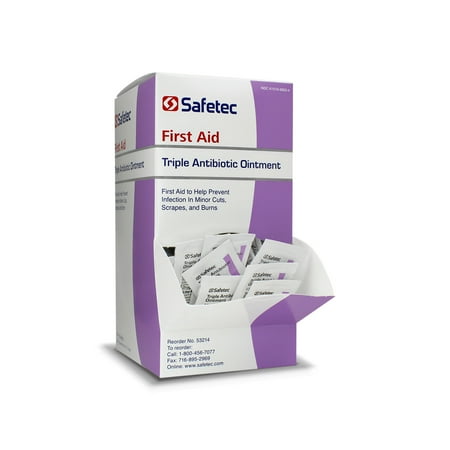 Safetec Triple Antibiotic Ointment .5 g. Pouch 144 ct. Box-12/case