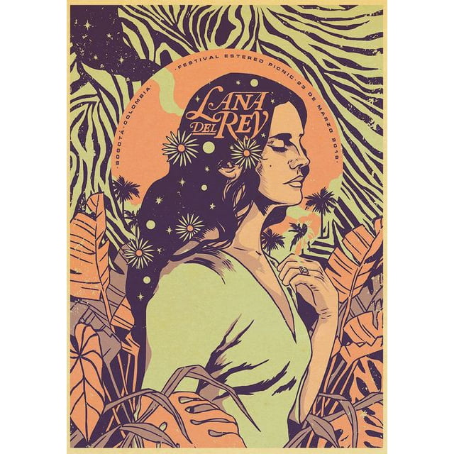 Singer Lana Del Rey Vintage Posters Born To Die Retro Kraft Paper Sticker DIY Room Bar Cafe Decor Gift Print Art Wall Paintings