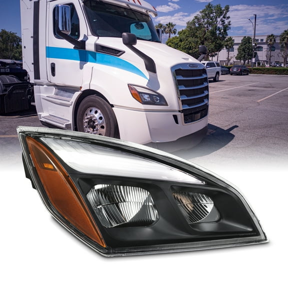 AKKON - Fits 2018-2023 Freightliner Cascadia 113 116 125 126 OE Style Full-LED Black Housing Headlights - Passenger Side