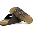 thumbnail image 2 of VENECORE Verano Women's Cork Footbed Sandals Summer Comfortable Cushioned Slide Flat Slip-on, Brown, US 5M, 2 of 7