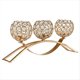 thumbnail image 1 of Portavelas de Puente con de Cabezas, Modelo de Cristal Europeo, Decoración de Mesa Artesanal para Casa, Candelabro Dorado, 1 of 5