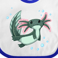 thumbnail image 4 of Inktastic Cute Axolotl Swimming with Bubbles Boys or Girls Baby Bib, 4 of 4