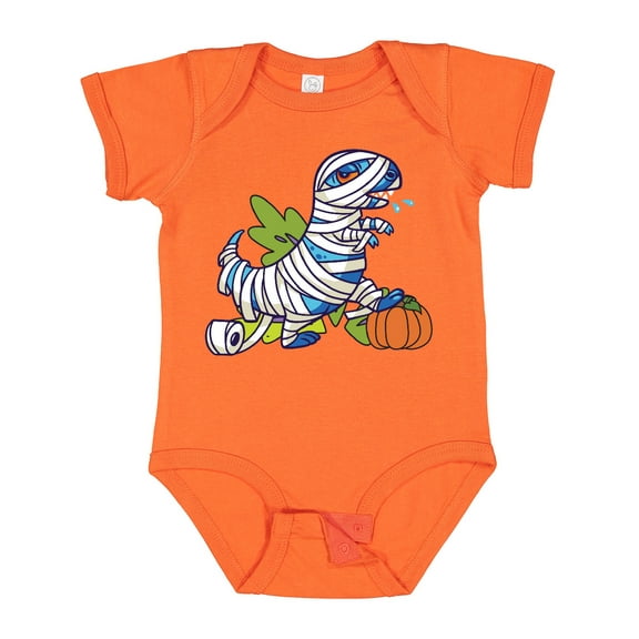 Inktastic Halloween Dinosaur Mummy Boys or Girls Baby Bodysuit