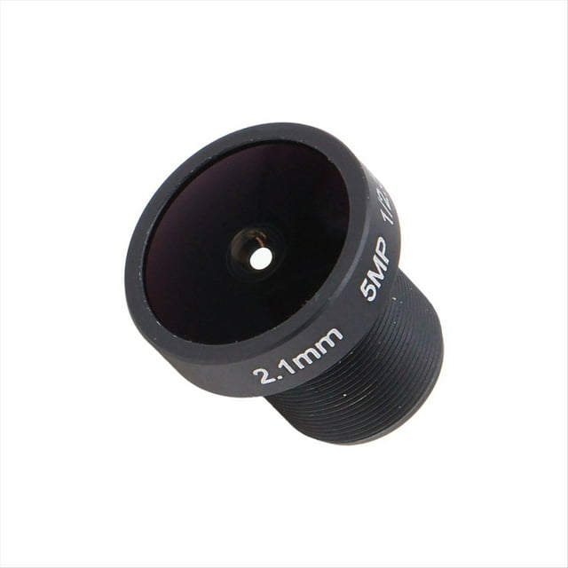 Lente Ojo de para Cámara de 2,1 mm y 5 MP M12, Lente Panorámica Gran Angular de 170 Grados para Cámara IP CCTV HD Sin Filtro