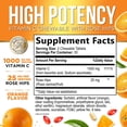 thumbnail image 2 of Vitamin C 1000mg Per Serving - Extra Strength Daily Immune Support with Rose Hips Chewable Supplement - Sugar Free Tasty Orange Flavor - Antioxidant & Collagen Support - USA Bottled - 60 Tablets, 2 of 9