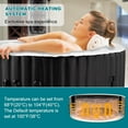 thumbnail image 4 of Lilypelle Inflatable Hot Tub, 71” X 71” X 25” Portable Blow Up Hot Tub Round for 2-4 Person ,Outdoor Spa with 110 Bubble Jets and Heater Pump, Filter, 4 of 9
