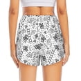 thumbnail image 2 of Lsque Hand Drawn Snake Printed Women's Running Shorts with Liner Pockets,Elastic Quick Dry Workout Athletic Gym Yoga Shorts,Womens High Waist Shorts-XX-Large, 2 of 9