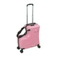 thumbnail image 4 of Large Capacity Carry-On Luggage with Casters, Impact Resistant Rolling Children Travel Suitcase with Seat and Safety Belt, Carry-on Luggage with 4 Spinner Wheels-Pink, 4 of 8