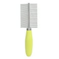 thumbnail image 4 of Miangastore Cat Grooming Comb Yellow Metal Plastic Dander Removal 1Pcs 18X2.2X1.2In, 4 of 8