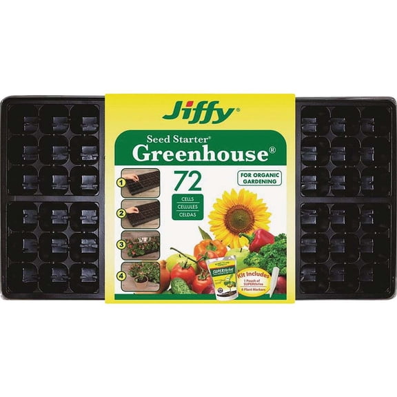 Jiffy 72-Cell Seed Starter Kit with Superthrive T72HST-14
