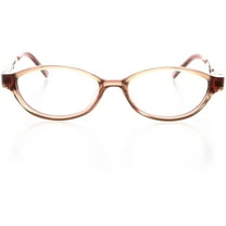 Womens Optical Eyewear - Oval Shape, Plastic Full Rim, Olive Brown