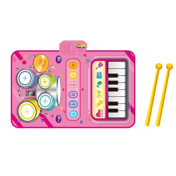 BallsFHK Baby Toys For 1 Year Old: Baby Musical Mat Toddler Toys Age 1-2 - 2 In 1 Piano Drum Babies Play Mat - Infant Music Toy 12-18 Months Babies Birthday Valentines G