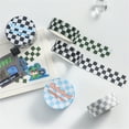 thumbnail image 3 of 1 Roll Washi Tape Sticky Adhesive Clear Print Removable Fade-resistant Scrapbooking Washi Checkerboard Pattern Paper Tape for Kids, 3 of 8