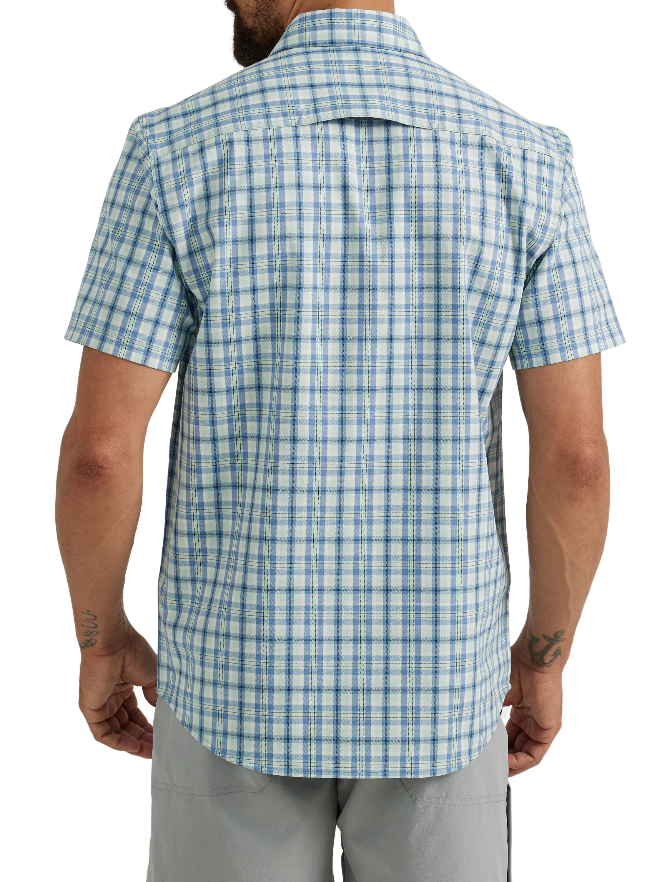 Wrangler® Men's Outdoor Short Sleeve Utility Shirt with Moisture Wicking, Sizes S-5XL
