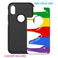 thumbnail image 2 of DistinctInk Custom SKIN / DECAL compatible with OtterBox Commuter for iPhone XR (6.1" Screen) - Rainbow Paint Dripping - Rainbow Art Supplies, 2 of 5