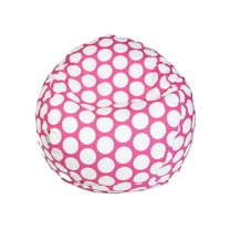 Majestic Home Goods Hot Pink Large Polka Dot Small Classic Bean Bag