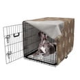 thumbnail image 5 of Hearts Dog Crate Cover, Animal Skin Leopard Print Along Mandala Style Ornaments Rhythmic Pattern, Easy to Use Pet Kennel Cover Small Dogs Puppies Kittens, 7 Sizes, Cocoa Pastel Green Tan, by Ambesonne, 5 of 6