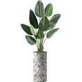 thumbnail image 4 of Artificial Tree in Contemporary Geometric Pattern Planter, Fake Bird of Paradise Silk Tree for Indoor and Outdoor Home Decoration - 67" Overall Tall (Plant Pot Plus Tree), 4 of 5