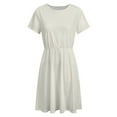 thumbnail image 4 of Off White Women's Dress Short Sleeve Summer Sundress Summer Women Clothes, 4 of 7