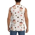 thumbnail image 4 of Fotbe Men's Milk Tea Print Men's Sleeveless Muscle Tank Tops Casual T-Shirts for Gym Workout Beach-Large, 4 of 8
