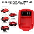 thumbnail image 4 of Adapter For Craftsman Battery USB Adapter 20V MAX USB Power Source, Charger Converter for Craftsman 20V Batteries CMCB104 CMCB202 CMCB204 CMCB206 with Compact Design, 4 of 6