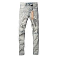 thumbnail image 2 of New Ksubi Men's Jeans 2025 High Quality Streetwear Slim Fit Stretch Jeans Baggy Ripped Straight Skinny Denim Pants, 2 of 8