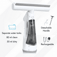 Extendable Window Squeegee Electric Cleaner with Vacuum Suction, for